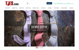 A screenshot of ties.com